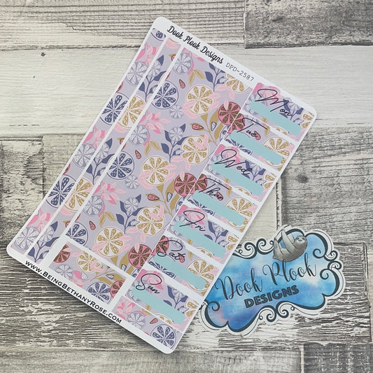 One sheet week planner stickers - Marissa (DPD2587)