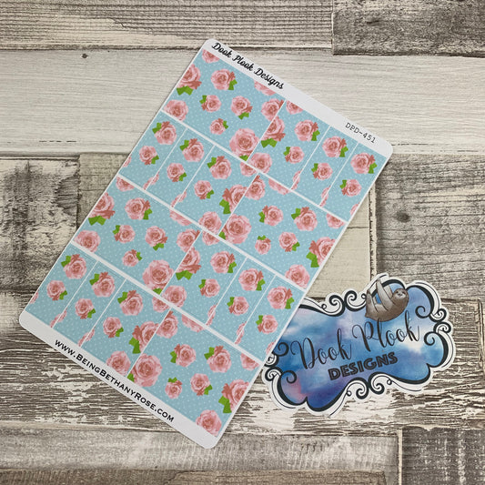 Shabby chic flower box stickers for Erin Condren (DPD451)