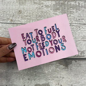 Postcard - Eat to fuel