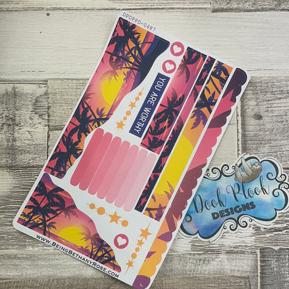 (0487) Passion Planner Daily Wave stickers - Paradise