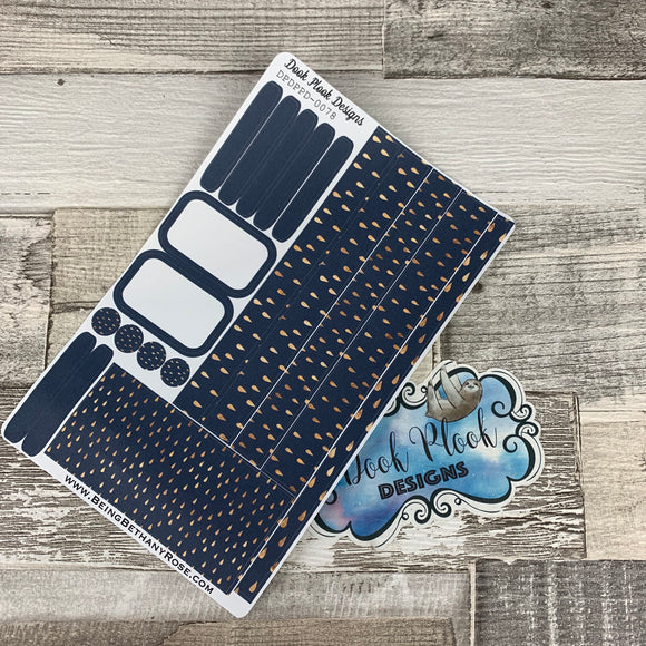 (0078) Passion Planner Daily stickers - Blue Steel