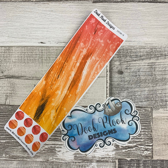 Passion Planner Hour Cover up / Washi strip stickers Sunset Strokes (DPDW-8)