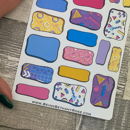 Romy Hand drawn box stickers (DPD2549)