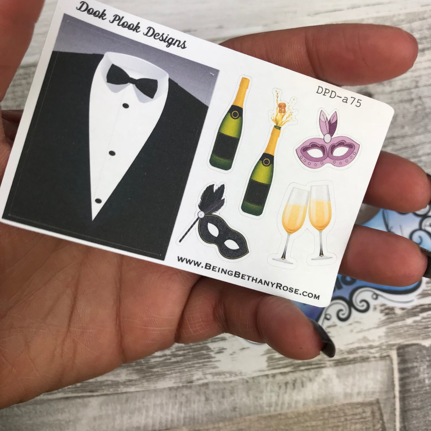 Black Tie Event / Ball stickers - Small Sampler Size (A75)
