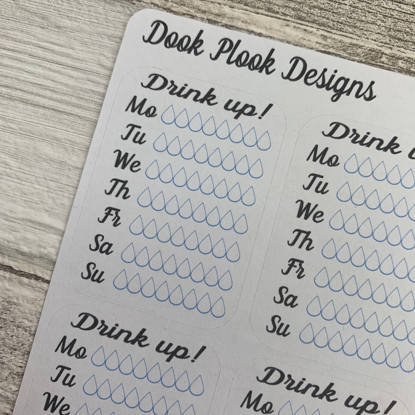 Drink up! Hydration / Water tracking stickers (DPD009)