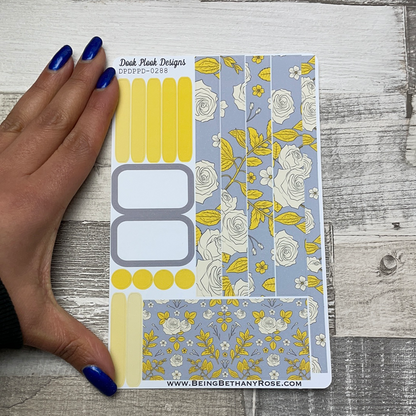 (0288) Passion Planner Daily stickers - Yellow roses