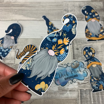 Blue Floral Gonk  Die cut (Gregor)