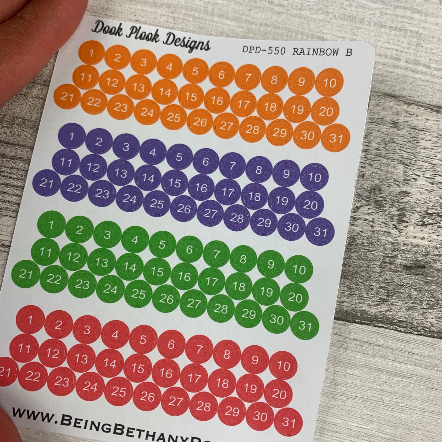 Quarter inch date dot stickers (DPD550)