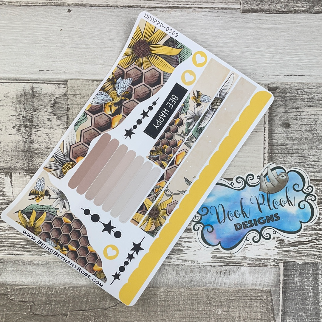 (0369) Passion Planner Daily Wave stickers - Worker Bee