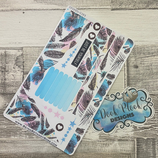 (0389) Passion Planner Daily Wave stickers - Feathers