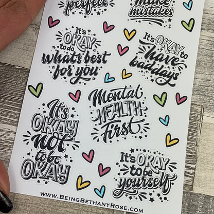 Its Okay - Mental Health Quote stickers (DPD2072)