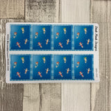 Swimming Full Box stickers for Erin Condren Vertical (DPD940)