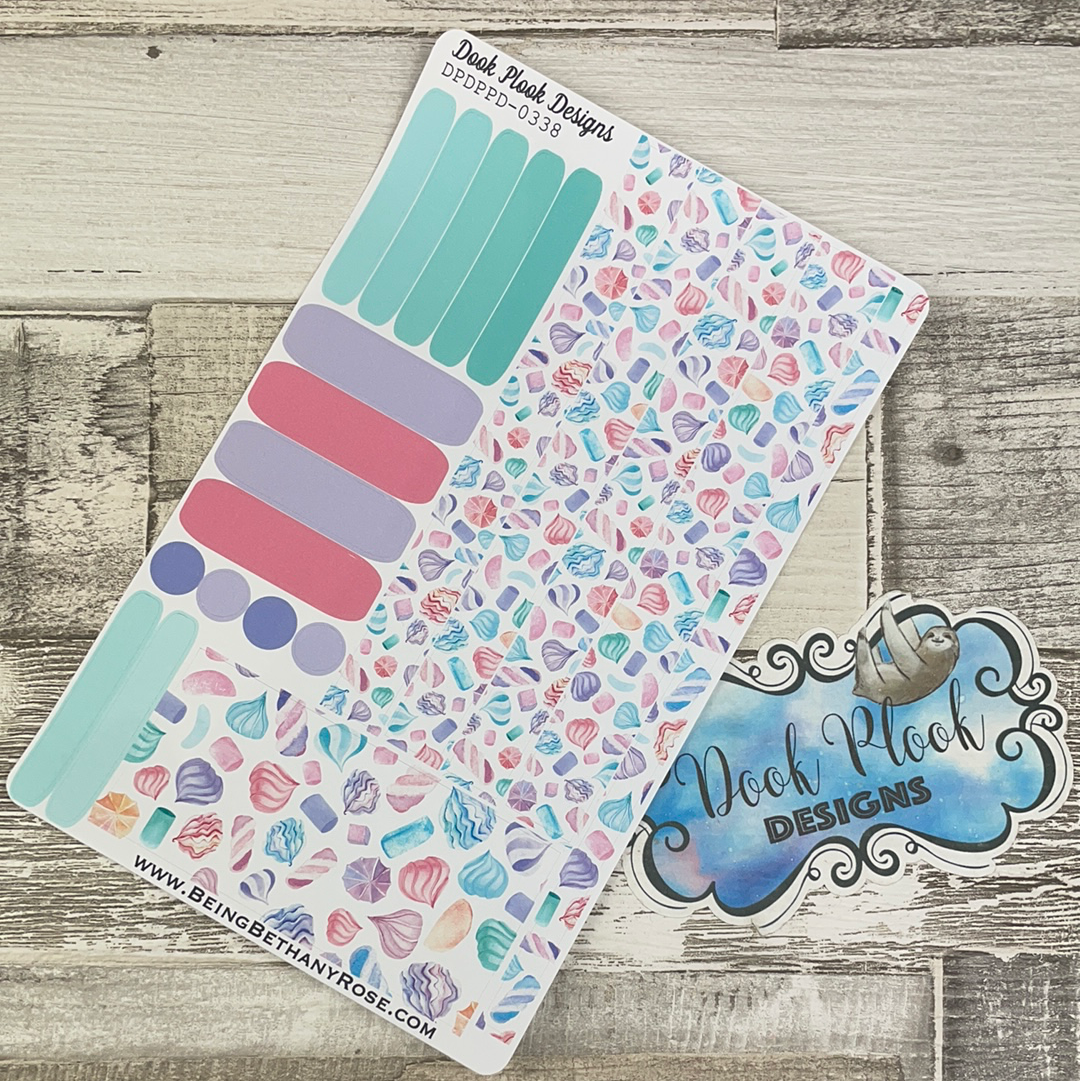 (0338) Passion Planner Daily stickers - candy swirl