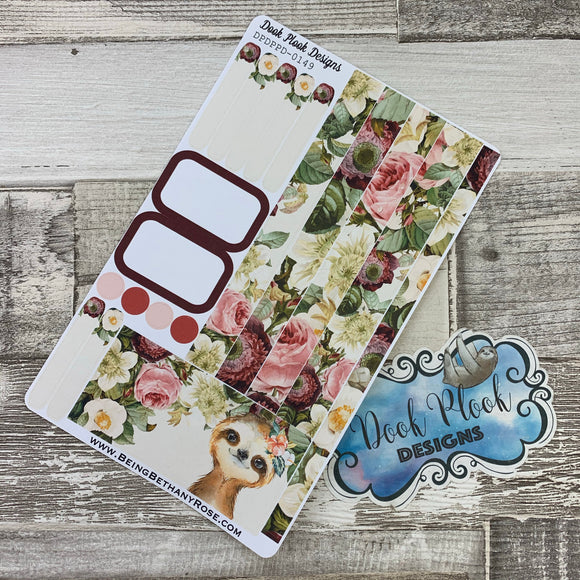 (0149) Passion Planner Daily stickers - Sloth Watercolour