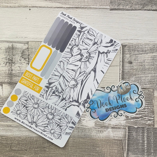 (0499) Passion Planner Daily stickers - Daisy Outline