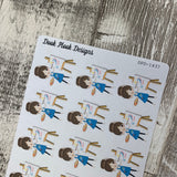 White Woman - Art / Painting Stickers (DPD1437)