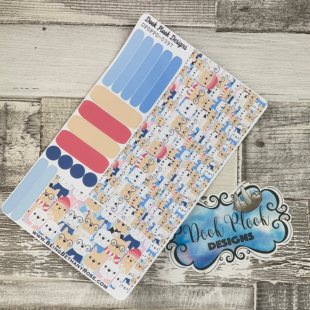 (0397) Passion Planner Daily stickers - Dog Face