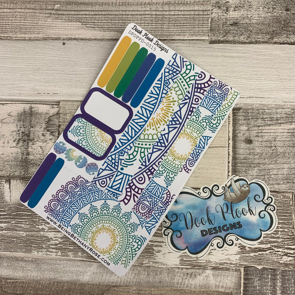 (0015) Passion Planner Daily stickers - Mandala reflections