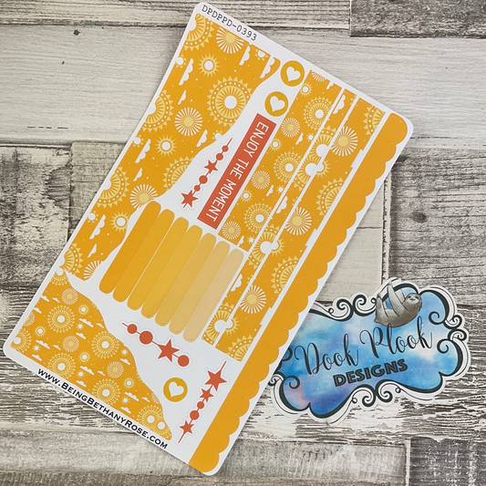 (0393) Passion Planner Daily Wave stickers - Bright Sun