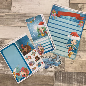 Erin Condren Month Note Pages (Christmas Mermaids)