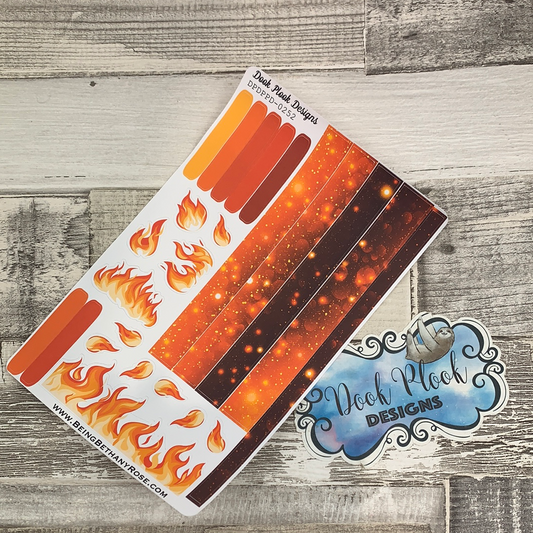 (0252) Passion Planner Daily stickers - Fire