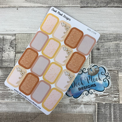 Rose Gold half box stickers (DPD1728)