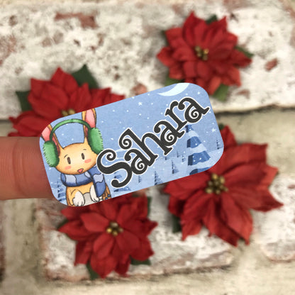 Personalised kids / adults Christmas Present Labels. (32 Rabbit)