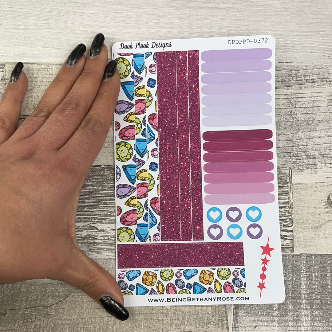 (0372) Passion Planner Daily Compact stickers - Jewels