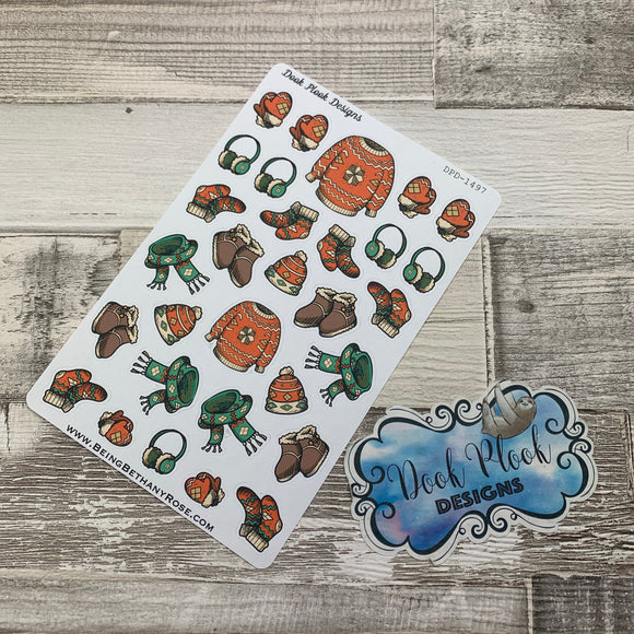 Winter clothes stickers (DPD1497)