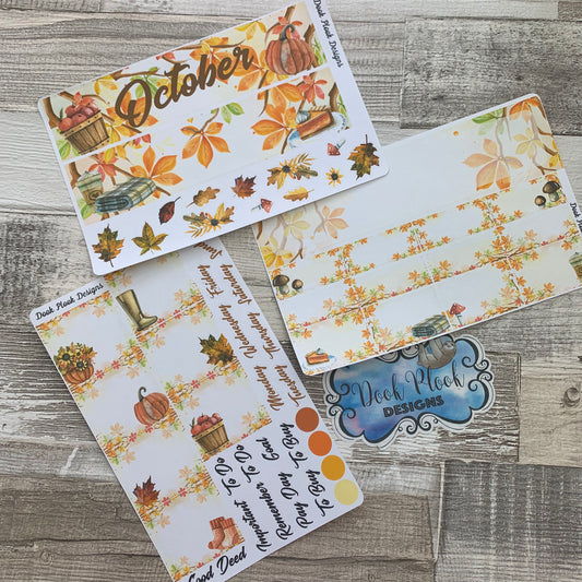 Autumn Monthly View Kit (can change month) for the Erin Condren Planners