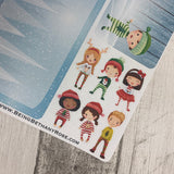 Erin Condren Month Note Pages (Christmas Kids)