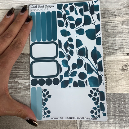 (0235) Passion Planner Daily stickers - dark leaves