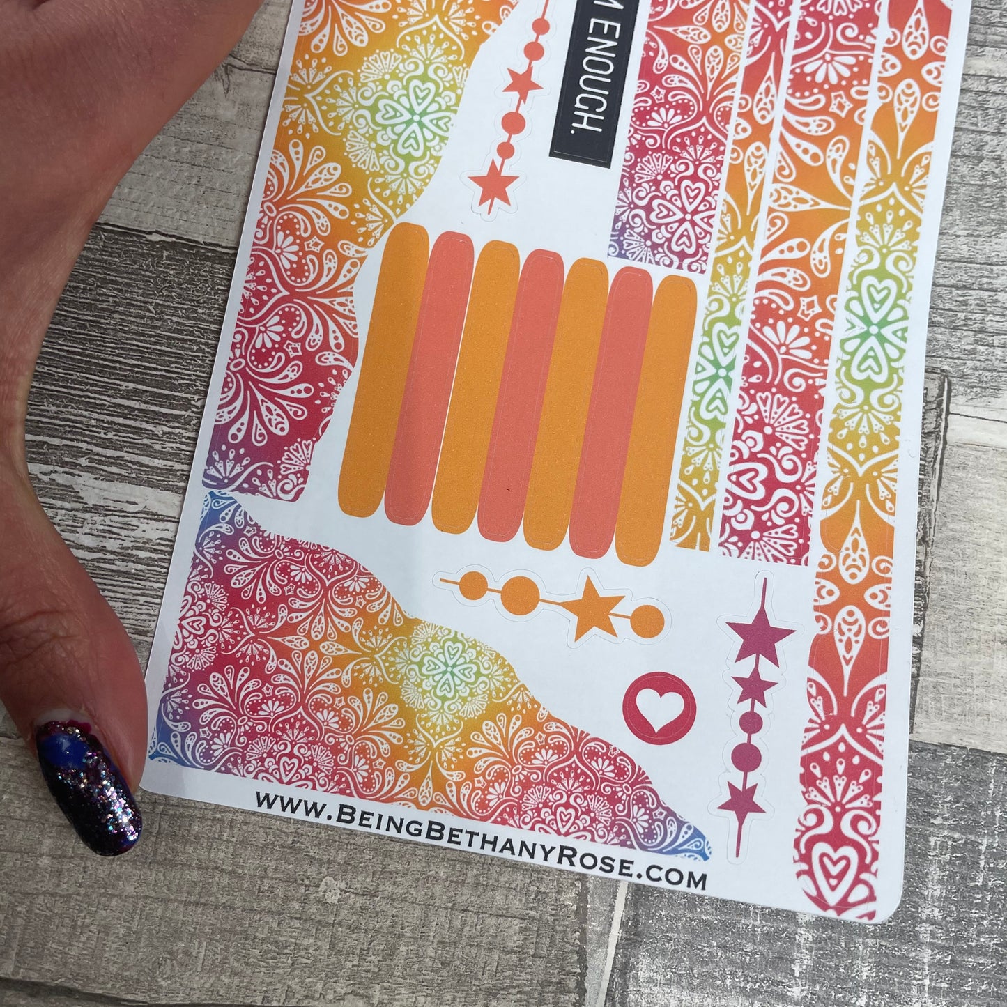 (0351) Passion Planner Daily Wave stickers - Rainbow Mandala