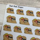 Slater the Sloth popcorn Stickers  (DPD-1242)