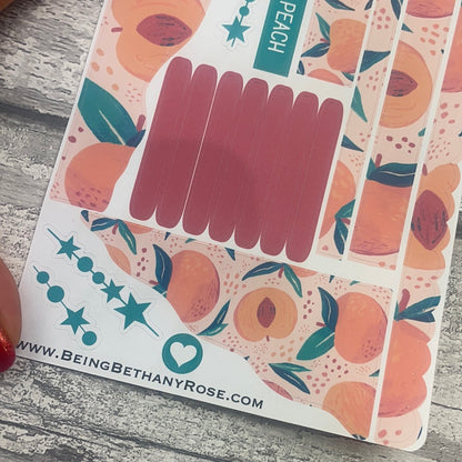 (0727) Passion Planner Daily Wave stickers - Peachy Cate