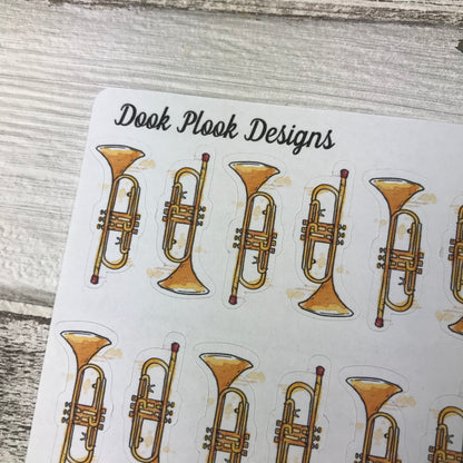 Trumpet stickers for Erin Condren, happy planner, Plum Paper, Filofax, Kikki K (DPD990)