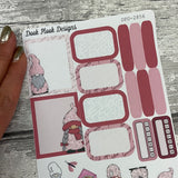 Pink Paige (Love Letters) Boxes Journal planner stickers (DPD2856)