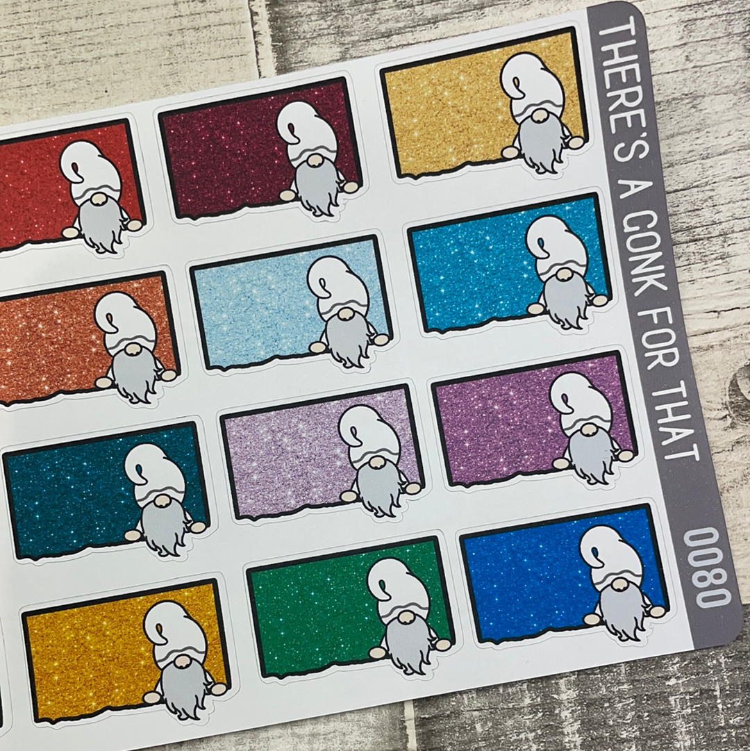Glitter Ripped Peeping Gnorman Sticker (GFT-0080)