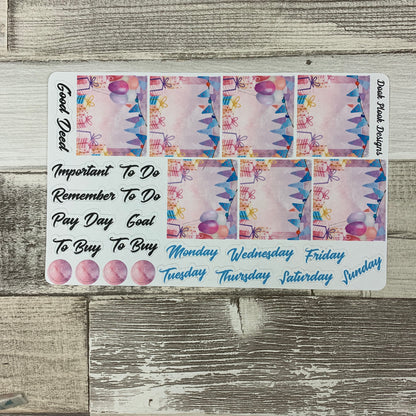 Birthday Month Monthly View Kit for the Erin Condren Planners