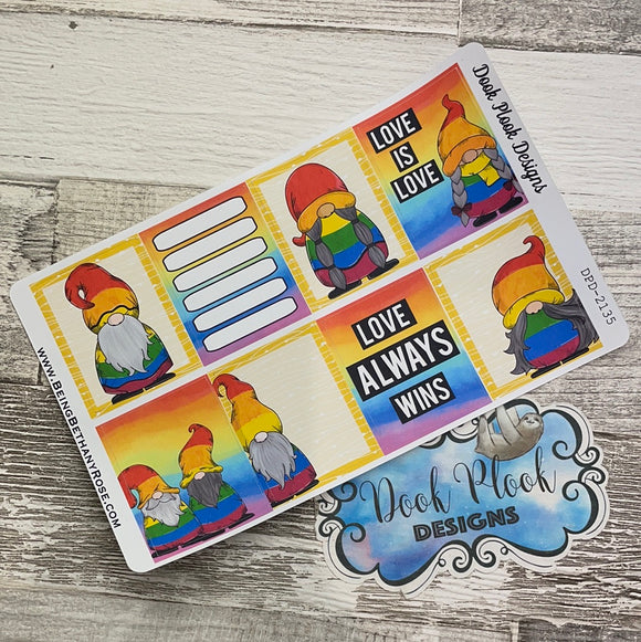 Rainbow Pride Gonk full box stickers for standard vertical  (DPD2135)