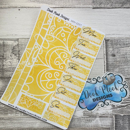 One sheet week medium passion planner stickers - Mellow Yellow (DPD2207)