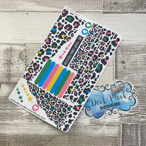 (0615) Passion Planner Daily Wave stickers - coloured leopard spots
