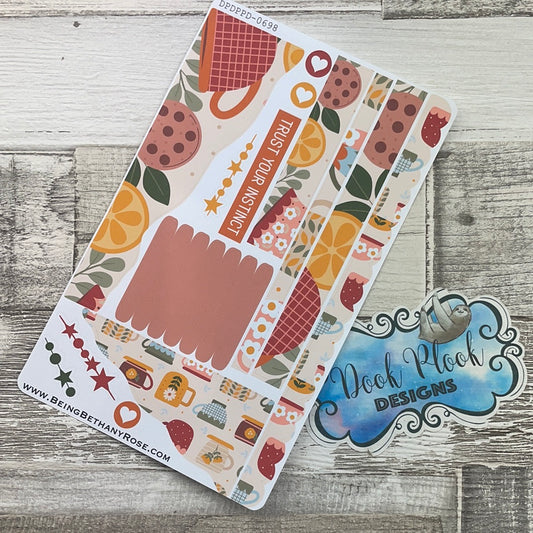 (0698) Passion Planner Daily Wave stickers - Tessa Orange