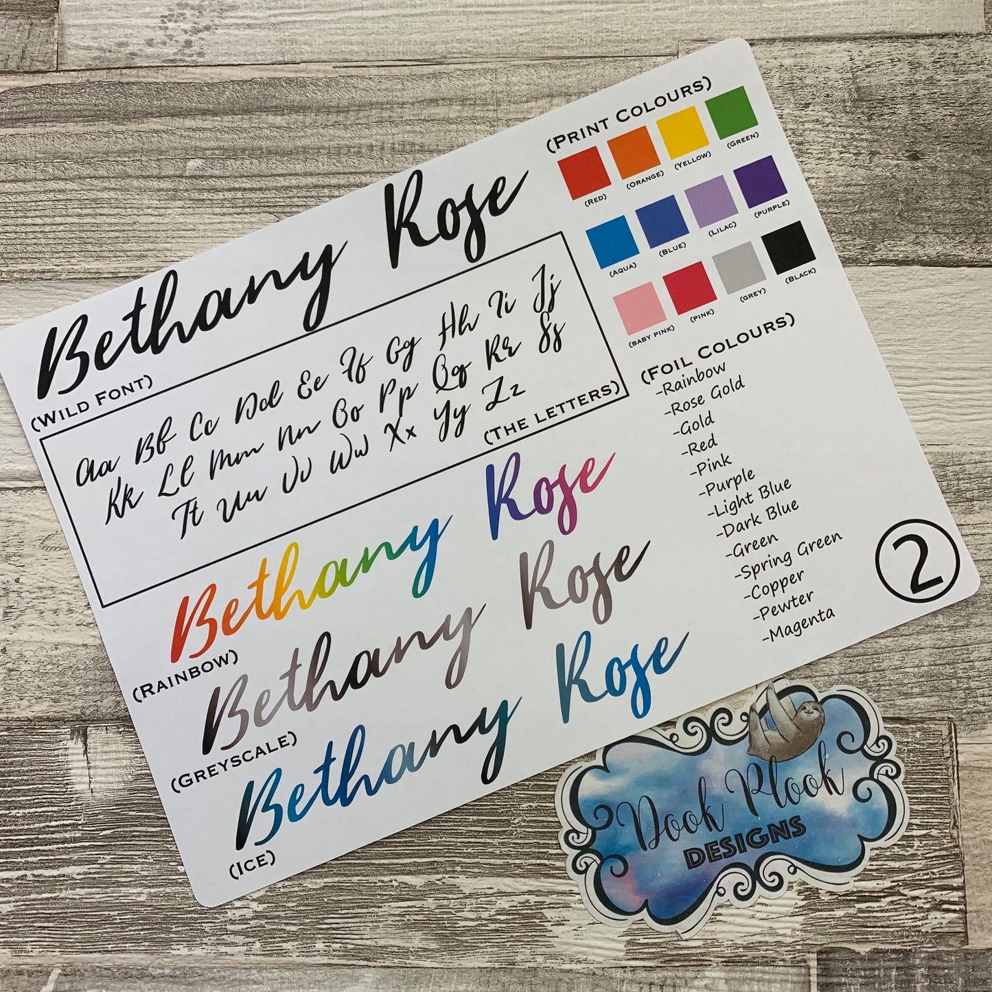 Personalised name stickers for planners (Matte or Gloss, 28 different colours) 0002-Wild