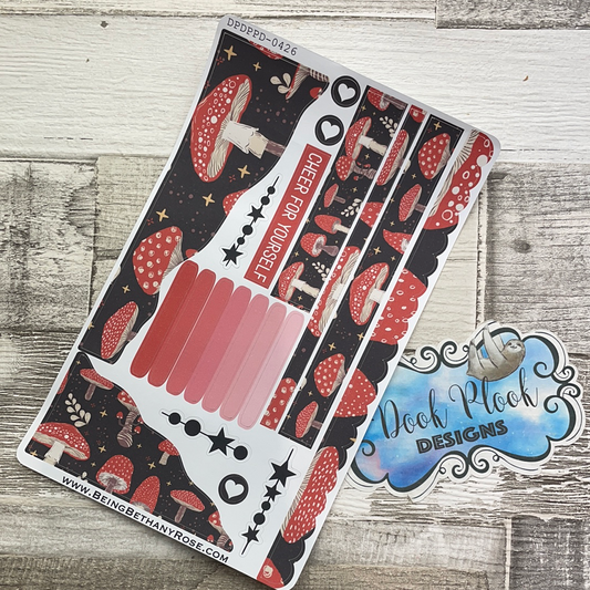 (0426) Passion Planner Daily Wave stickers - Mushroom