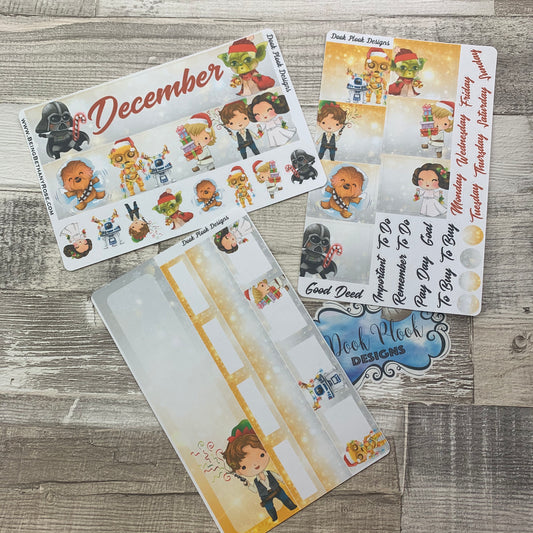 May the Force Xmas Monthly View Kit (can change month) for the Erin Condren Planners