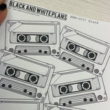 Music / Song of the month / Year Mix Tape - Bullet Journal Style Tracker sticker (BNW-0037)