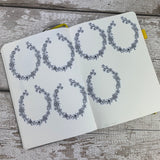 Bullet Journal Style floral border stickers (BUJO-0017)