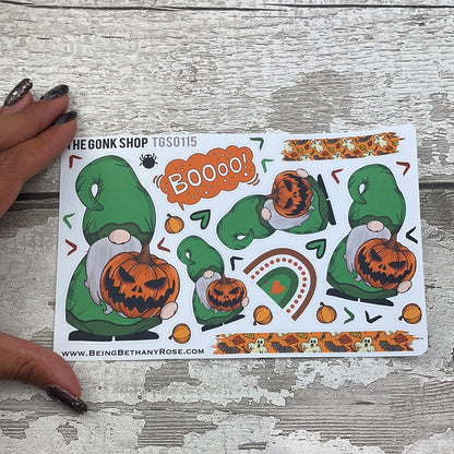 Halloween Pumpkin Gnorman Gonk Stickers (TGS0115)