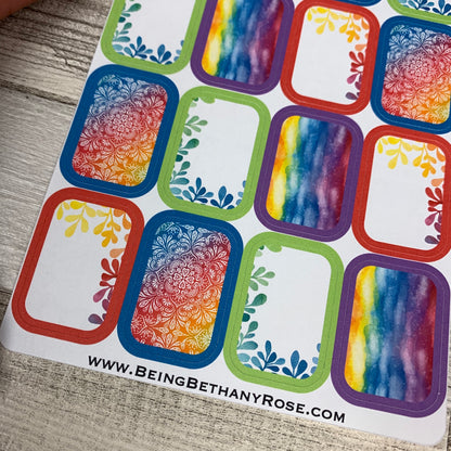 Rainbow half box stickers (DPD1662)
